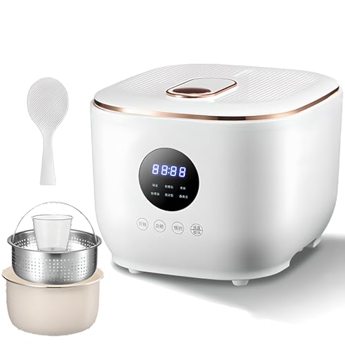 Low Sugar Rice Cooker, 3L Portable Rice Cooker, 5 Cooking Modes, 24-Hour Smart Appointment, 8 Hours Heat Preservation, Non-stick Ceramic Glaze Interior, Removable, for Families with 1-6 People