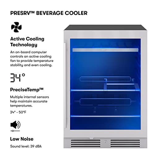 Zephyr PRB24C01CG Presrv 24 Inch Beverage And Wine Fridge Single Zone Under Counter thumb #1
