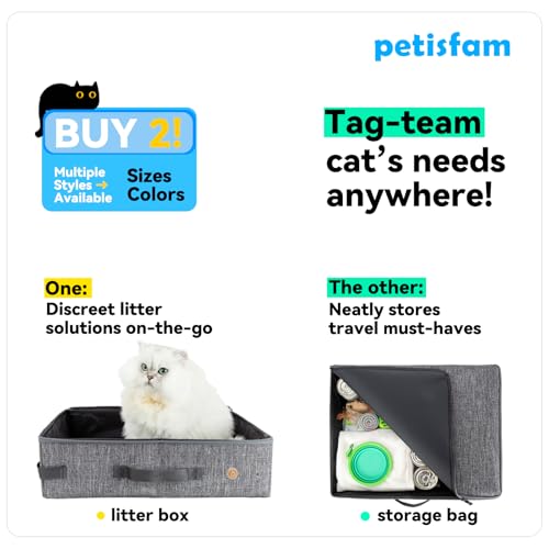 Arenero portátil con tapa para gatos grandes miniatura 5