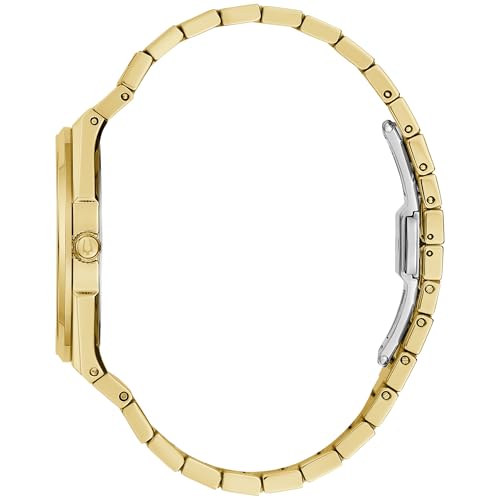 Image of Bulova Mens Dress Classic Quartz Two Tone Stainless Steel Watch, Patterned Dial, 39mm