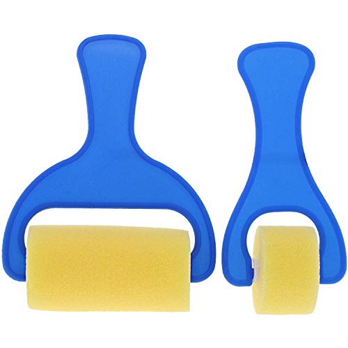 Bright Creations Foam Brayer Paint Rollers (12 Pack), 2 Sizes