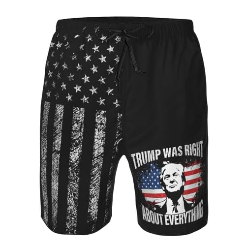 Tru-mp was Right About Everything Mens Short Vintage Swim Trunks Swimsuits Board Shorts Quick Dry Beach Swimwear -4