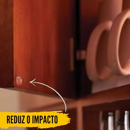 Protetor De Silicone Gota Adesivo Multiuso Anti Impacto Móveis 20 Unids Transparente para Porta Prot