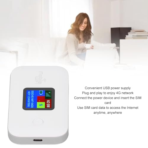 Image of 4G Portable 300Mbps 10 Users Sharing 3000mAh Mobile Router, Support Secure Encrypted Network, Fast Stable Internet Access for Phone Laptop Tablet