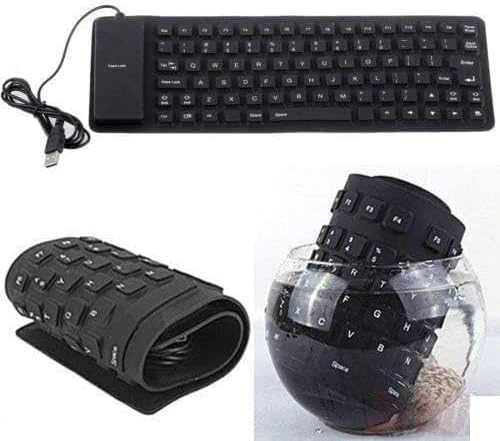 Foldable Silicone Keyboard - 108 Key USB Wired Waterproof Roll-Up Keyboard