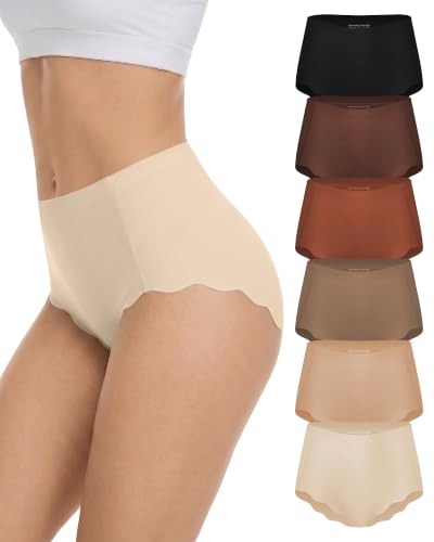 COMENOLE Seamless Underwear for Women High Waisted women's panties 6 Pack