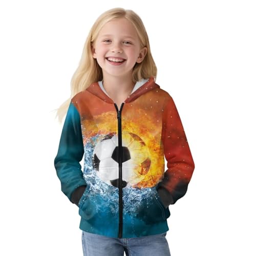 Kids Soft Fleece Zip Up Fleece Hoodie, Cozy and Breathable Long Sleeve Sweatshirt for Outwear3
