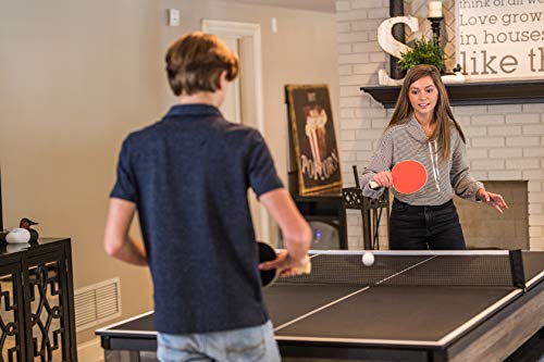 Atomic 7' Hampton 3-In-1 Combination Table Includes Billiards, Table Tennis, And Dining Table With Dual Storage Bench Seating, Grey #TOP5