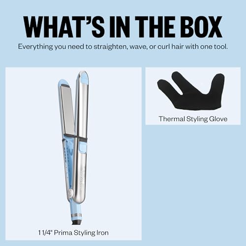 Image of BaBylissPRO Nano Titanium Prima Ionic Hair Straightener - Professional Flat Iron & Curling Iron in One for Stylists, Pro Styling Hair Tool