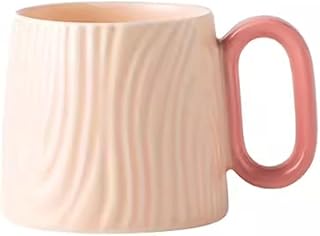 ZERAPH Taza de café cerámica Copas de Mesa Tazas Tazas Femeninas Copa de Agua Creativa cerámica de cerámica para Tazas de café Tazas de té (Color: Rosa)