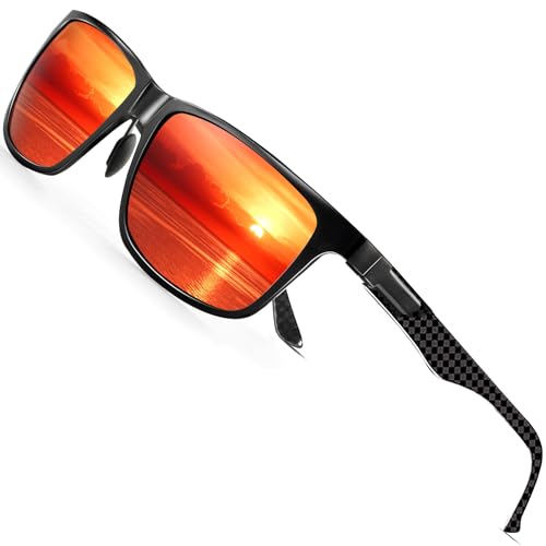 Image of ANYLUV Polarized Sunglasses for Men Rectangular Classic Al-Mg Metal Frame Sun Glasses Mens Sunglasses with UV Protection