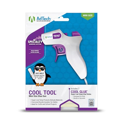 AdTech Cool Tool Kit with Low-Temp Glue Gun, White -