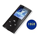 Goldenseller Black Color Mp3 / mp4 Music Video Media Player Portable Videos Player / Music Player / Voice Recording Player + 16GB Micro SD Card