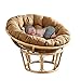 Papasan Wyściełana Poduszka na Krzesło, Papasan Poduszka, Gruba Wygodna Ponadgabarytowa Papasan, Zewnętrzna Wodoodporna Papasan Poduszka Na Krzesło (Coffee 60cm(24inch))