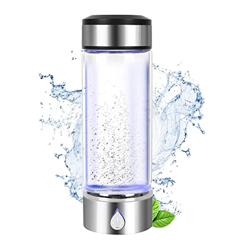 Generador de hidrógeno de 420 ml de agua Lonisator de agua con tecnología PEBoca SPE USB,Botella de agua de hidrógeno concentración de agua de hidrógeno 800-1200PPB Ionizador Botella,Ionizador de agua
