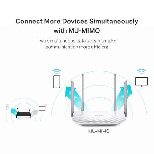 Image of TP-Link AC1200 WiFi Router (Archer A54) - Dual Band Wireless,4 x 10 /100 Mbps Fast Ethernet Ports,EasyMesh Compatible,Support Guest WiFi,Access Point Mode,IPv6 & Parental Controls,(Pack of 10)