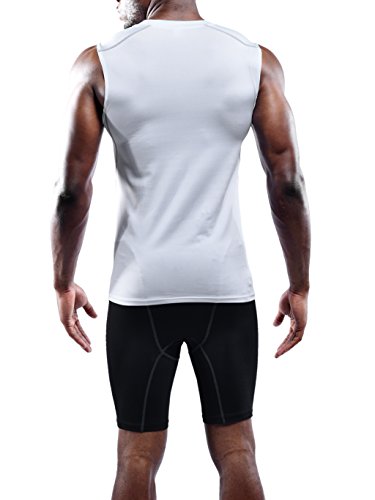 Image of NELEUS Men's 3 Pack Athletic Compression Under Base Layer Sport Tank Top
