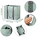 VENO 4 Pack Large Reusable Grocery Shopping Bags, Tote Bag w/ 4 Pockets & Hard Bottom, Heavy Duty Wine Carrier - Green