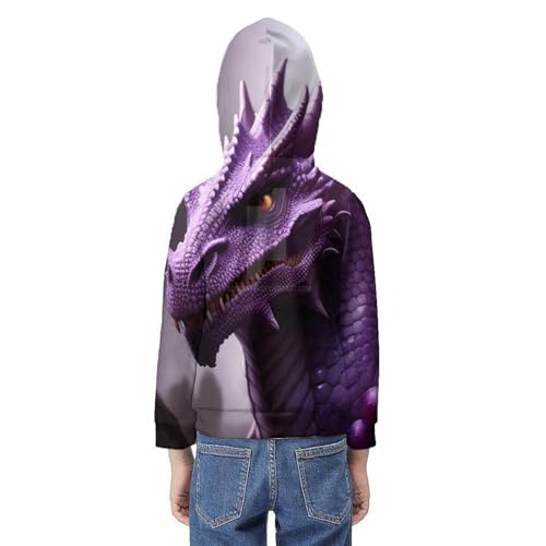 Sweat à capuche Dragon pour enfants de 8 à 10 ans - 5