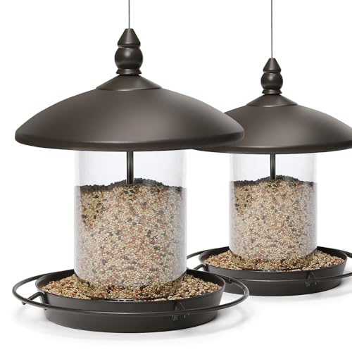 Pack of 2 Bird Feeder for Backyard Birds. Bronze