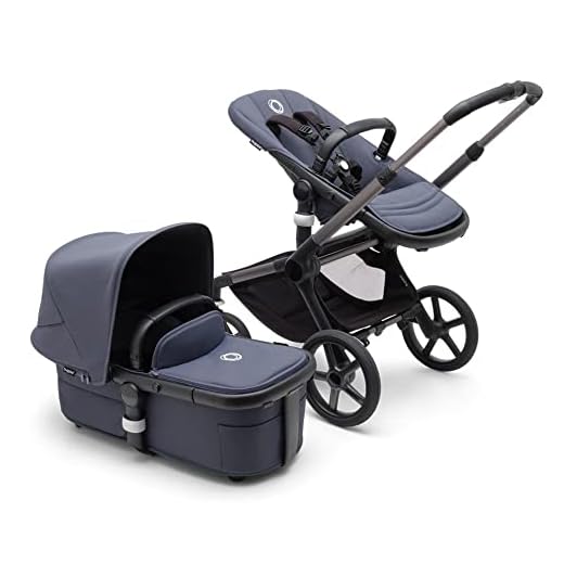 Cochecito DUO Bugaboo Fox 5 Grafito Azul Tormenta