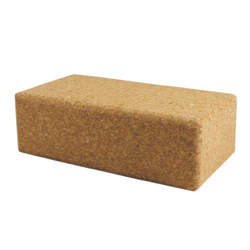 Kavi Cork Yoga Block, Single pc, High Density, Non-Slippery, Light Weight, Odour-Resistant and Moisture Proof, Size 9 x 5 x 3 in