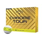 キャロウェイ(Callaway) ゴルフボール CHROME TOUR 24 360 YLW STRIPE 4ピース構造 360°イエローストライプ・ホワイト