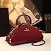 Fashion Leather Cloud Bag For Women Top Handle Satchel Handbags Hard Purses Shoulder Messenger Bags With Diamond Buckle (Red)