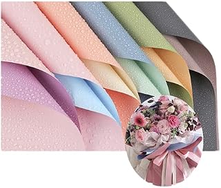 24 Counts Waterproof Bouquet Wrapping Paper,Decorative Paper Double-Sided Packaging Florist Bouquet Paper for Wedding Birthdays Party Flower Bouquets Wrapping Paper Multicolor 22.8 x 22.8"