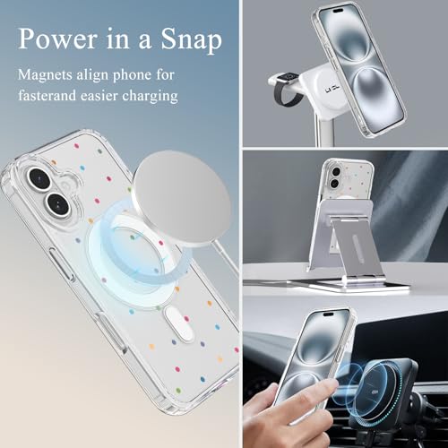 Coque iPhone 17 Pro MagSafe magnétique transparente antichoc Y2K - 2