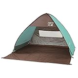 キャプテンスタッグ(CAPTAIN STAG) サンシェード ビーチテント テント CSシャルマン ポップアップ ミントグリーン UA-29 200×220×H130cm