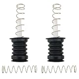 CHENJIN 2PCS Washing Machine Drain Spring Pull Switch 76x45x50mm Drain Valve Plug Fitting Rubber Seal Plug Replacement For Semi-Automatic Double Drum Washing Machine Drain Valve Black