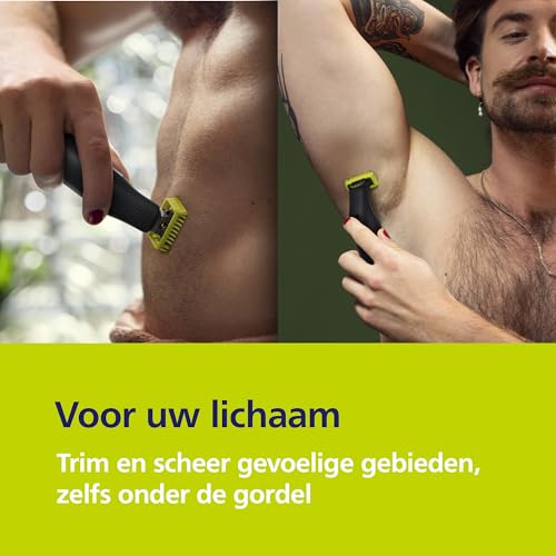 Philips OneBlade Pro 360 elektrische baardtrimmer en bodygroomer, 20 lengtestanden, waterdicht, roestvrij staal - Afbeelding 4