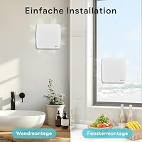 Badlüfter 100mm mit Rückstauklappe, ≤34dB IPX4 Abluftventilator (Milchweiß) – Ansicht 6
