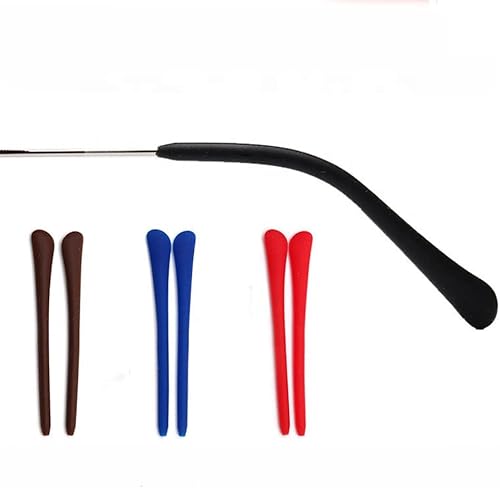 Miniatura 5 de 5 pares de puntas de punta de gafas antideslizantes gancho de oreja de silicona antideslizante para gafas de sol de metal fino piernas