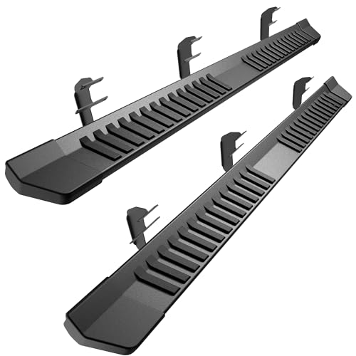AutoBull 6 Inches Running Boards Side Steps Compatible with 2015-2026 Ford F150 F 150 2017-2026 Ford F250 F350 Super Duty SuperCrew/Crew Cab 4 Full Size Doors Black Textured Aluminum Nerf Bars