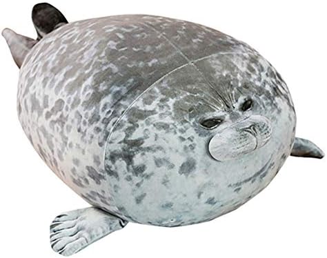 Cute Seal Pillow，Stuffed Cotton Plush Animal Toy Lovely Ocean Plushies Animal Hugging Pillow Cushion (15 in)