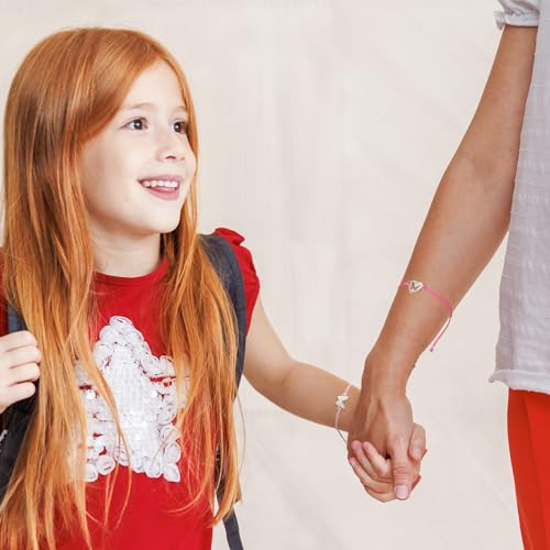 Image of EOBOH Back to School Supplies, Back to School Bracelet Mommy and Me, Prek Matching Wish Bracelets Set, Adjustable Bracelet for Boys Girls Gifts Stuff Bulk
