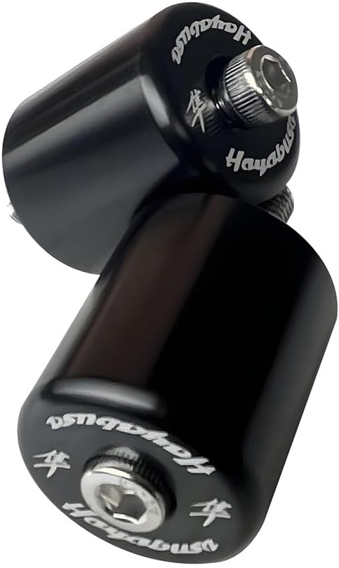 CNC Aluminum Handle Grip Bar Ends Compatible with Suzuki GSXR1300 Hayabusa 1999-2020, Black, RTF34F
