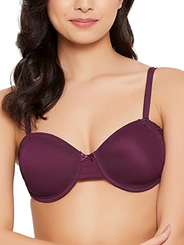 Clovia Women's Powernet Solid Padded Demi Cup Underwired Straples...