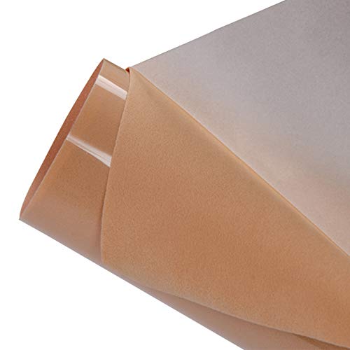 HOHOFILM Flock Heat Transfer Vinyl Flocked HTV Vinyl Sheets 20"x12"Iron on for Tshirt Garment 20"x12" camel CDF-11-50cm30cm@#0809