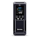 CyberPower CP1500AVRLCD3 Intelligent LCD UPS Battery Backup and Surge Protector, 1500VA/900W, 12 Outlets, 2 USB Ports, AVR, Mini Tower, UL Certified