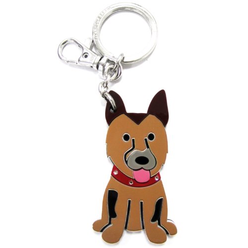 FouFou Dog Keychain German Shepherd, Black, 12.7 x 0.6 x 5.1 centimetres