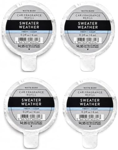 Bath and Body Works Car Fragrance Refill - Pack of 4 (Sweater Weather) image 2