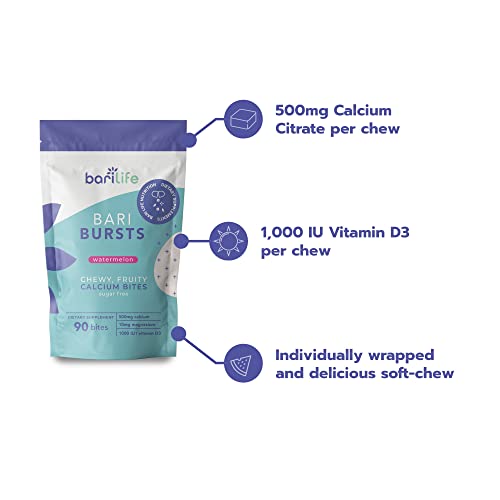 Bari Life Bariburst Calcium Citrate Soft Chews For Gastric Bypass, Gastric Sleeve And Duodenal Switch (Watermelon) #TOP2
