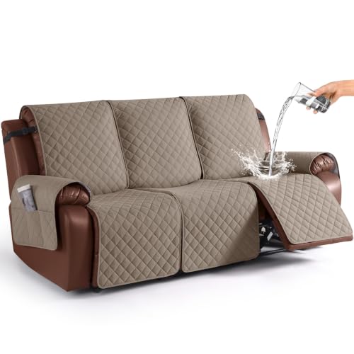 Waterproof Recliner Sofa Cover in Taupe