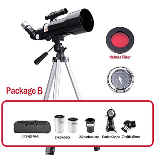 Telescopio refractor YXCKG 70mm con tripié ajustable miniatura 2