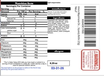 Miniatura 2 de Amora Mayonesa De Dijon Original Flacon 7.94 oz