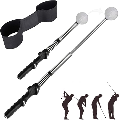 Kit d'entraînement de golf avec entraîneur de swing extensible et sangle bras