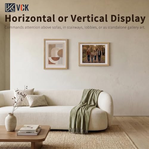 Image of VCK 18x24 Frame 5 Pack, Natural Exclusive Wood, 16x20 Mat, for Picture